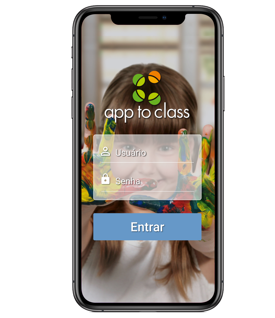 Tela do AppToClass em um celular